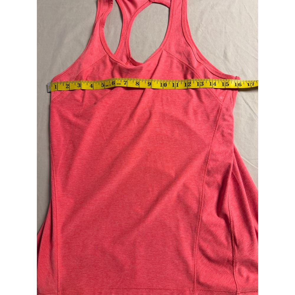 DSG Womens Coral Heathered Keyhole Racerback Athletic Tank Top Size Small - Picture 4 of 4